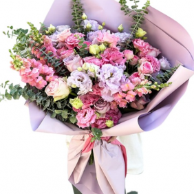  Alanya Flowers Order Şık Lila Buket